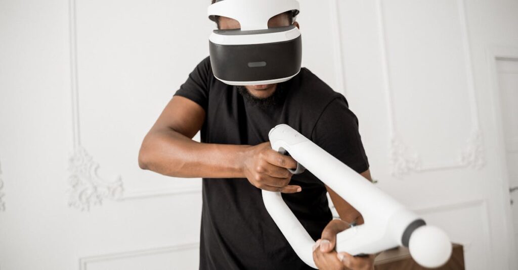 最新のシミュレーターを導入したスマートゴルフの練習風景を示す画像。従来の打ちっぱなしやシミュレーションゴルフとの違いを直感的に理解できるように表現。